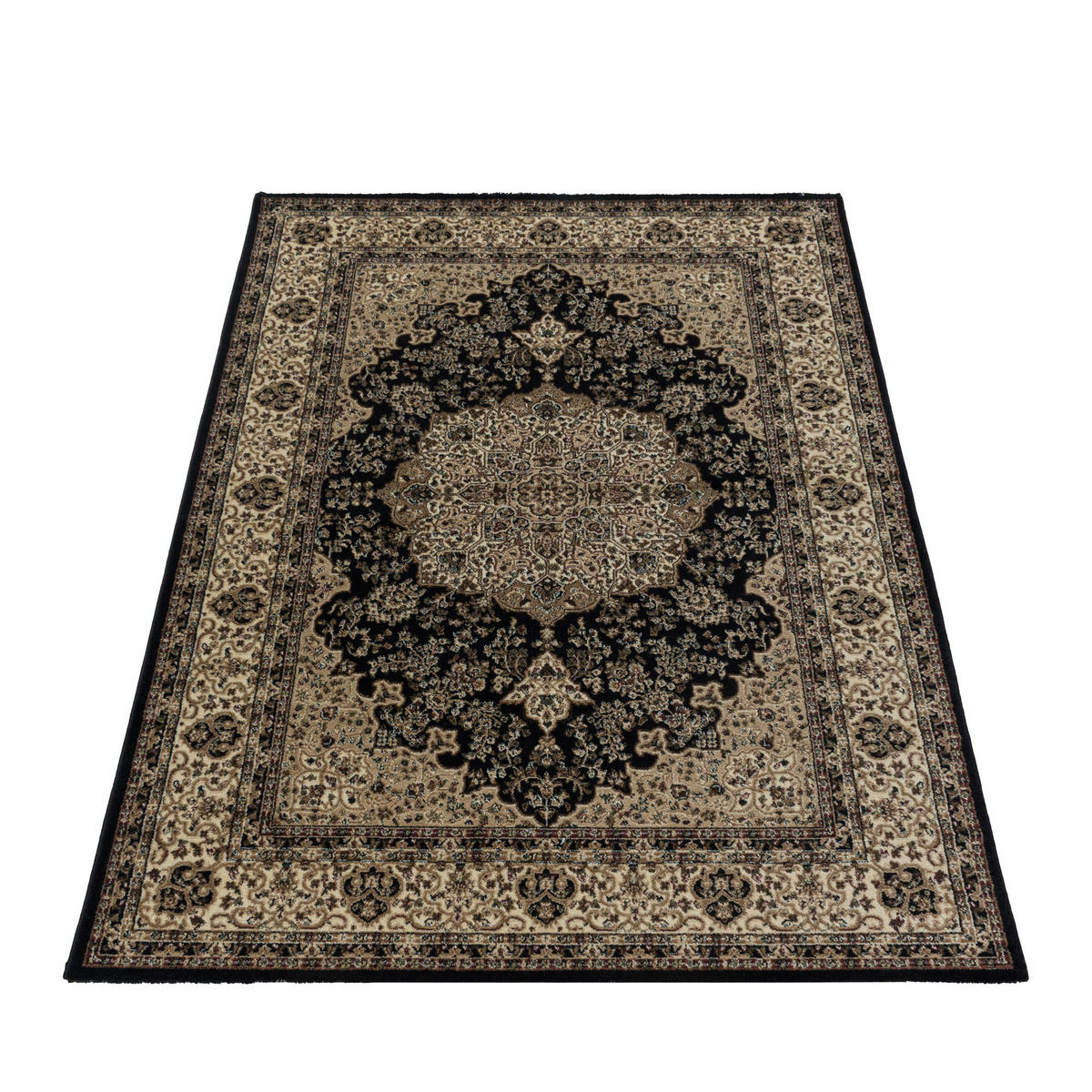 TEPPICH Kurzflor GEISLER in Schwarz, orientalisch, aus Polypropylen, 200 x 290 cm - Beige, Textil (200/290cm) - KADIMA DESIGN
