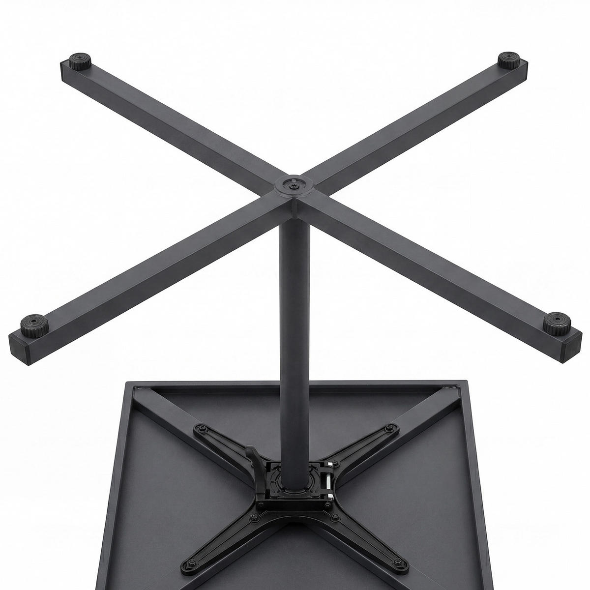 KLAPPTISCH - Stahl - Anthrazit, Metall (60/60/74cm) - home24