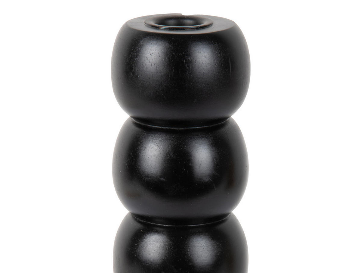 KERZENHALTER Modelar Schwarz 6.5/6.5/26 cm - Schwarz, Holz (6.5/26/6.5cm) - Present Time