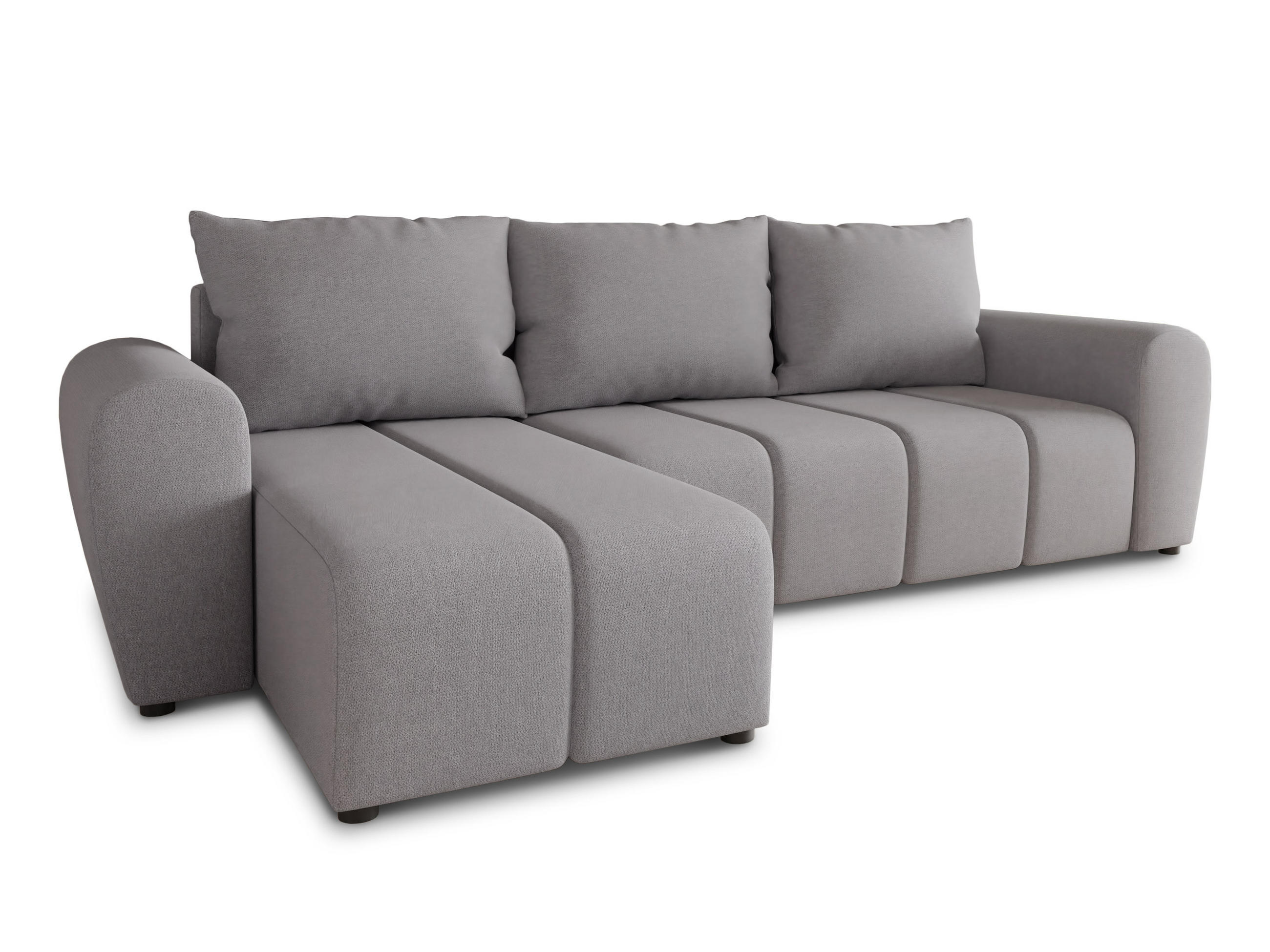 ECKSOFA Cleo L - Grau, Holz/Textil (243/147cm) - Sofnet