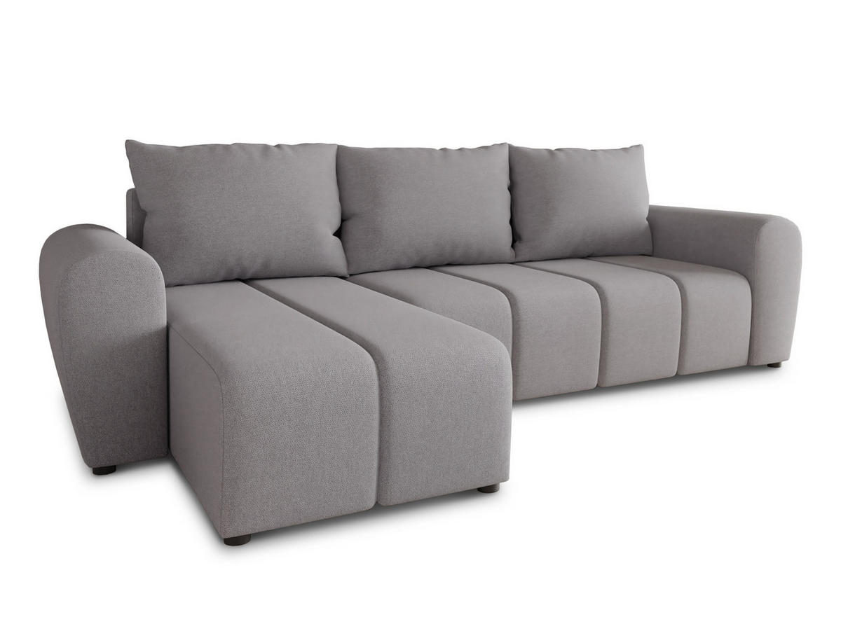 ECKSOFA Cleo L - Grau, Holz/Textil (243/147cm) - Sofnet