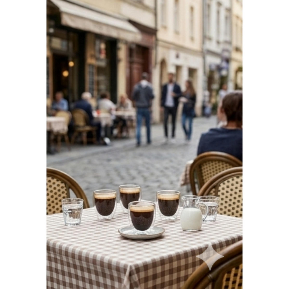 ESPRESSOGLÄSER Klasique Doppelwandig 100 ml – 6er Set Thermogläser Borosilikat, Schwebeeffekt, Hitzebeständig, Spülmaschinenfest - Transparent, Glas (0.1L) - JUNG