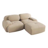 ECKSOFA 208/178/70 cm in Beige aus Cord, modular und ohne Montage - Beige, Textil (178/208cm) - Flora Grace