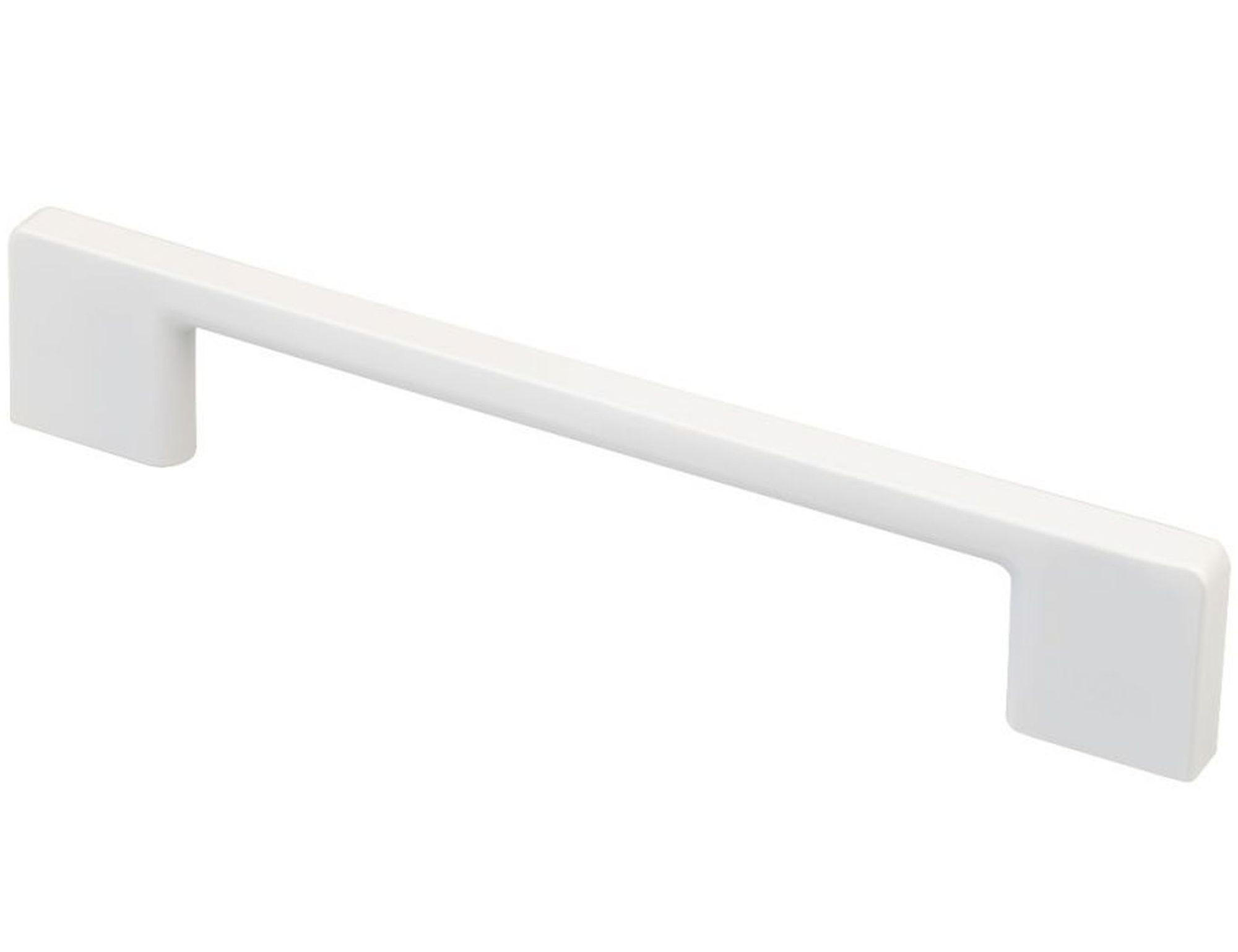 MÖBELGRIFF BA 192mm, Küchengriff Weiss matt, Türgriff, Schrankgriff - Weiß, Metall (0.8/2.8/22.6cm)