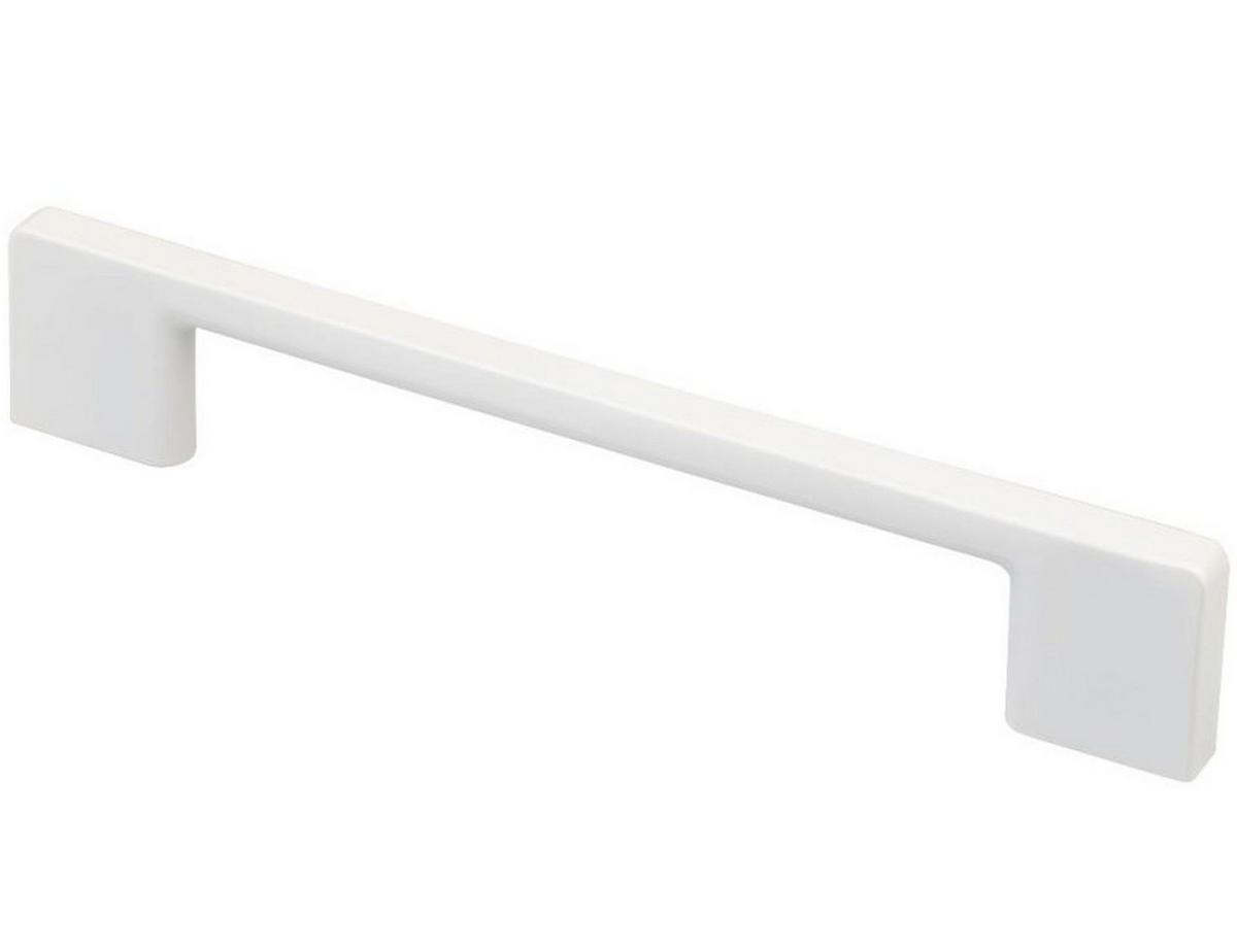 MÖBELGRIFF BA 192mm, Küchengriff Weiss matt, Türgriff, Schrankgriff - Weiß, Metall (0.8/2.8/22.6cm)