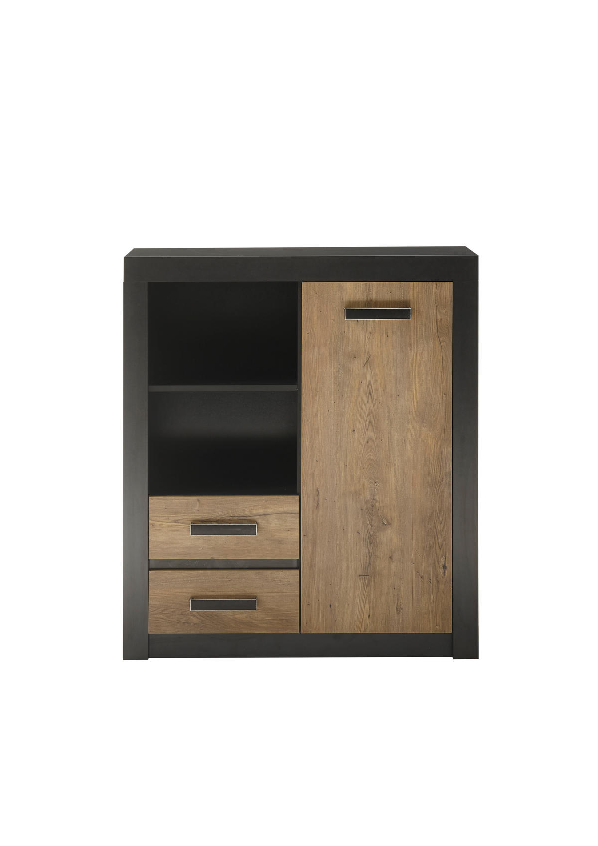 KOMMODE I11 Kastanie & Fresko 92/105/35 cm - Grau, Holzwerkstoff (92/105/35cm) - Livojo
