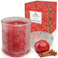 DUFTKERZE im Glas Apfel Zimt 200g - Rot, Paraffin (11.3cm)