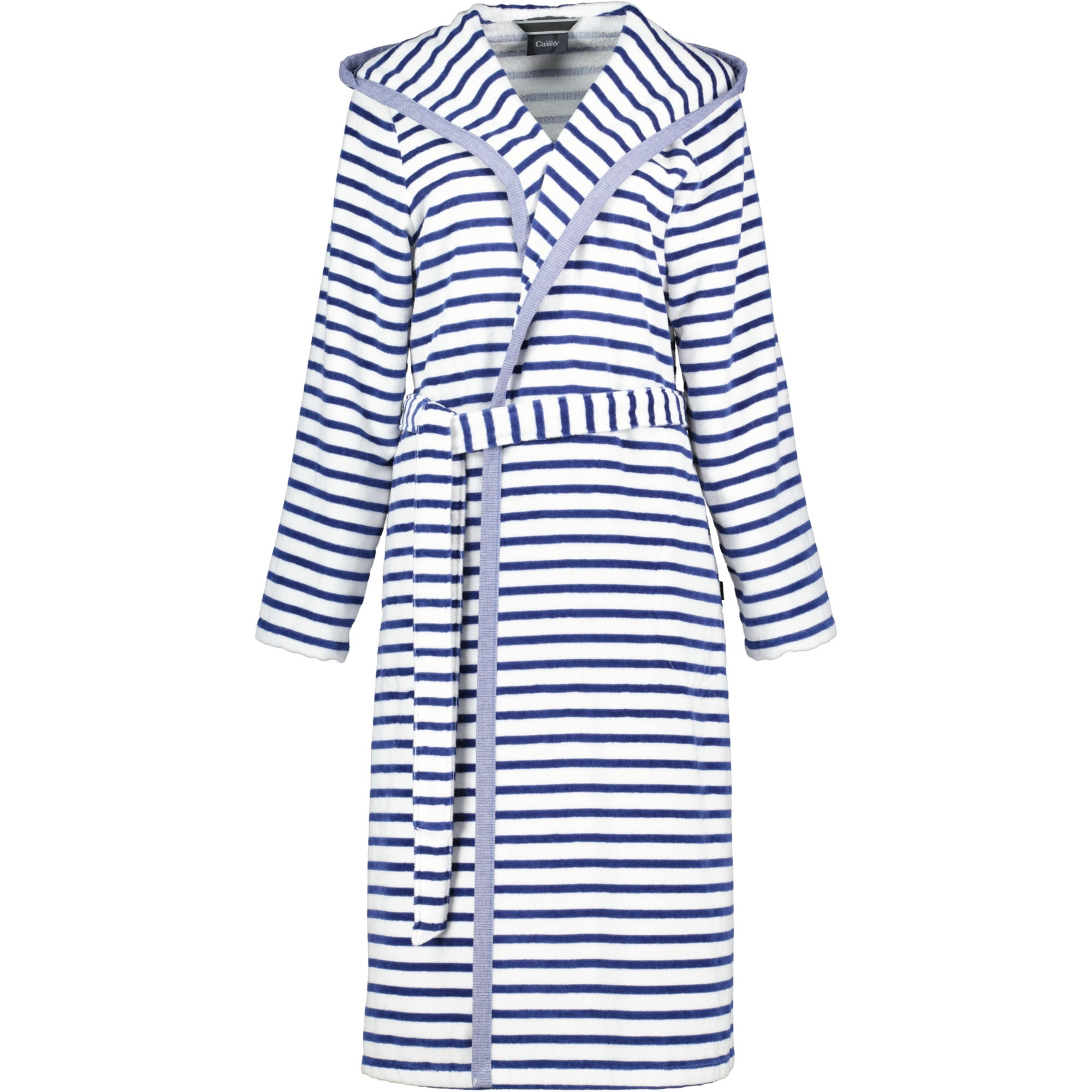 BADEMANTEL DAMEN KAPUZE BRETON 6596 NAVY - 16 - Blau, Textil (Lnull) - Cawoe