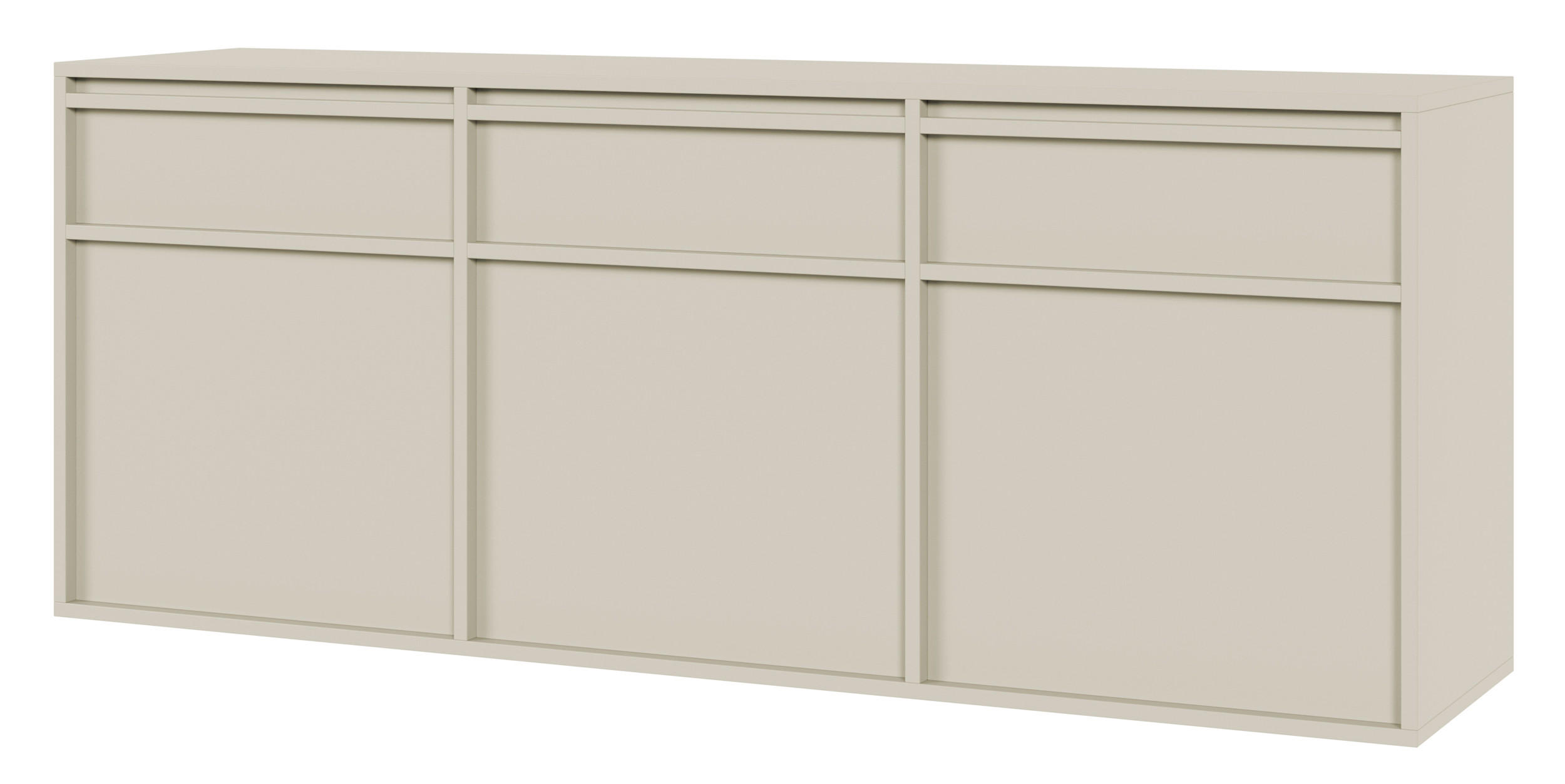 SIDEBOARD Evo Graubeige 154 cm - Greige, Holzwerkstoff (154/61.6/39cm) - Selsey