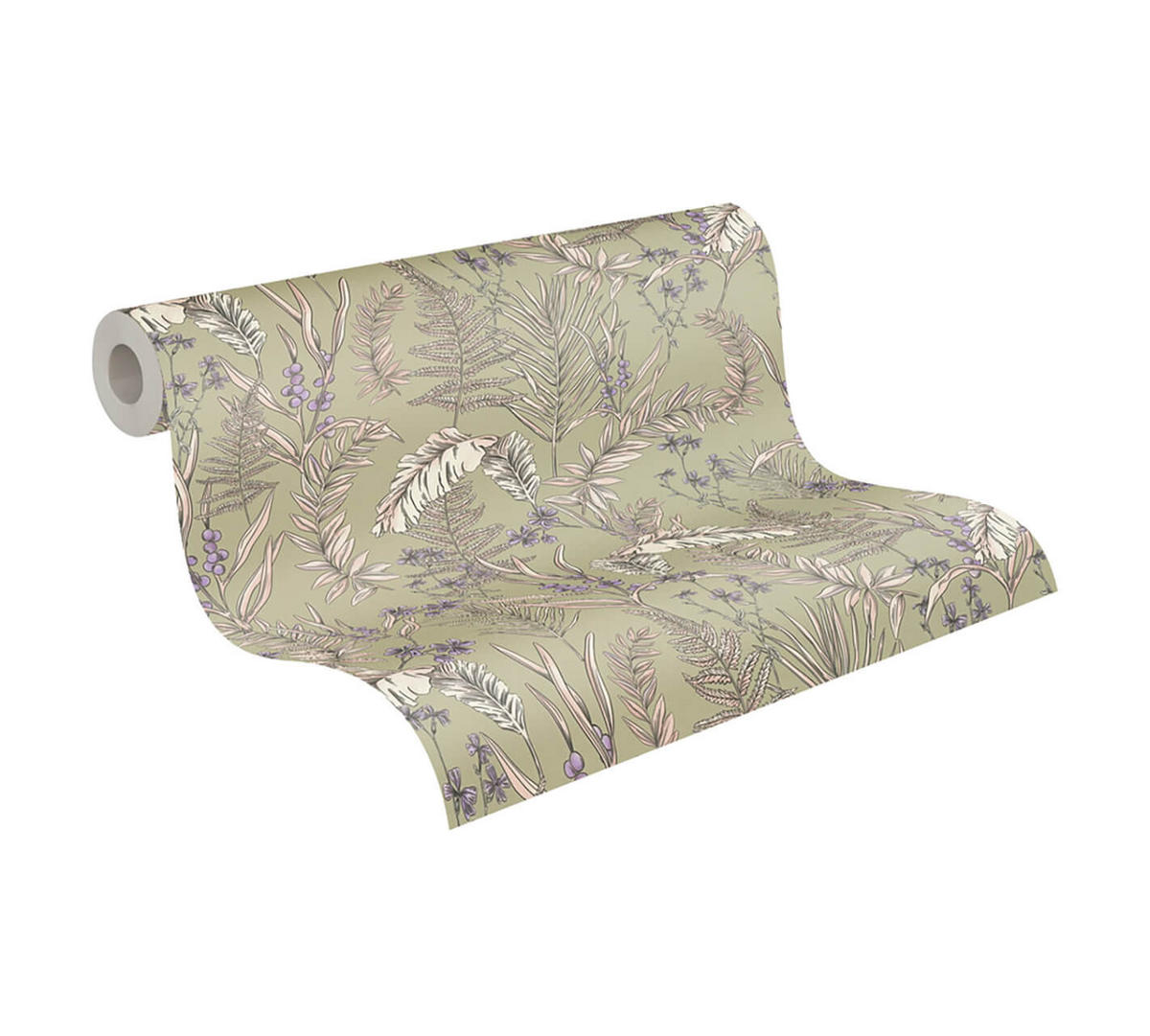 VLIESTAPETE Grün 53/1005 cm - Grün, Textil (53/1cm) - KUNSTLOFT