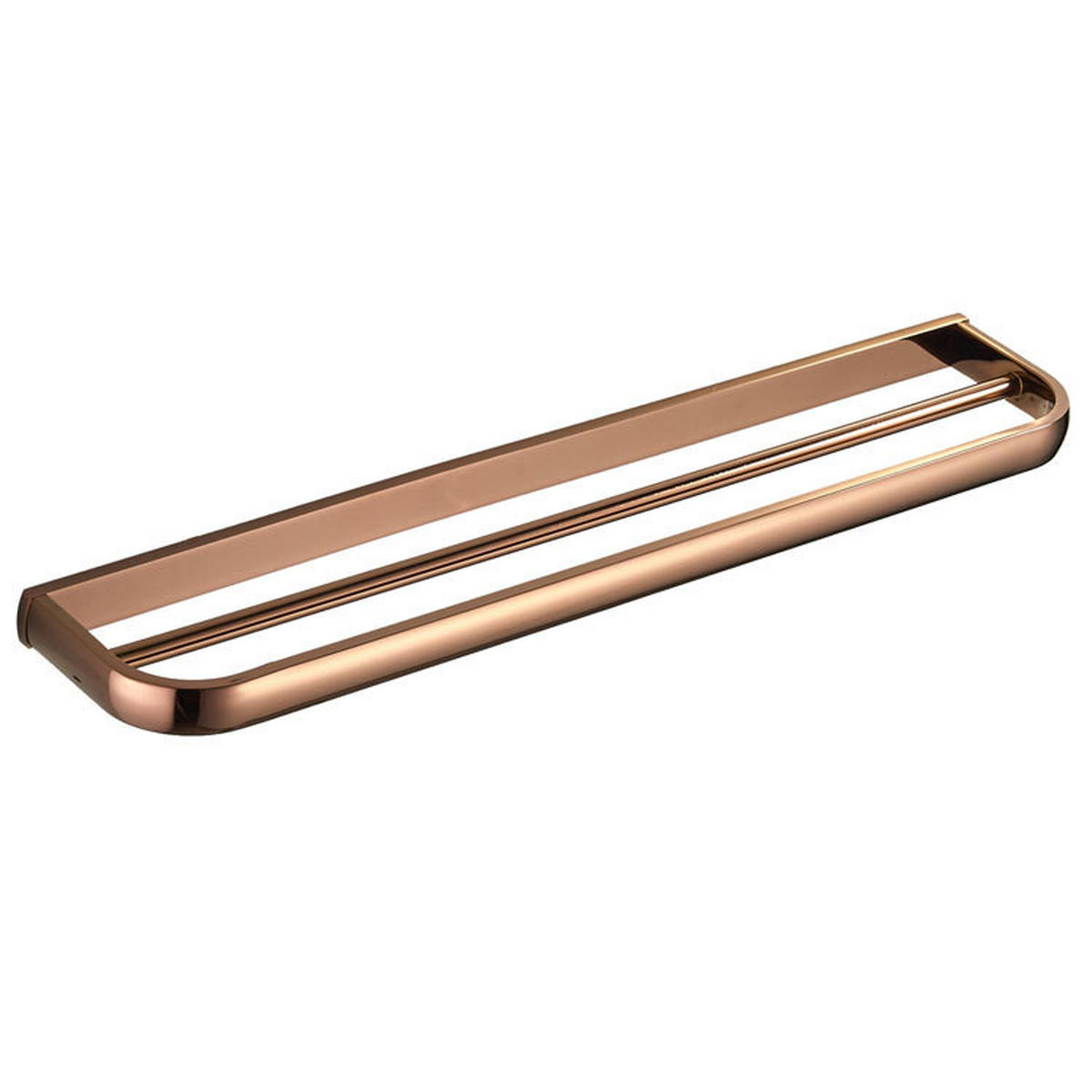 HANDTUCHHALTER – Doppelstange in Roségold – 57 cm Länge - Roségold, Metall (11/2.7/57cm)
