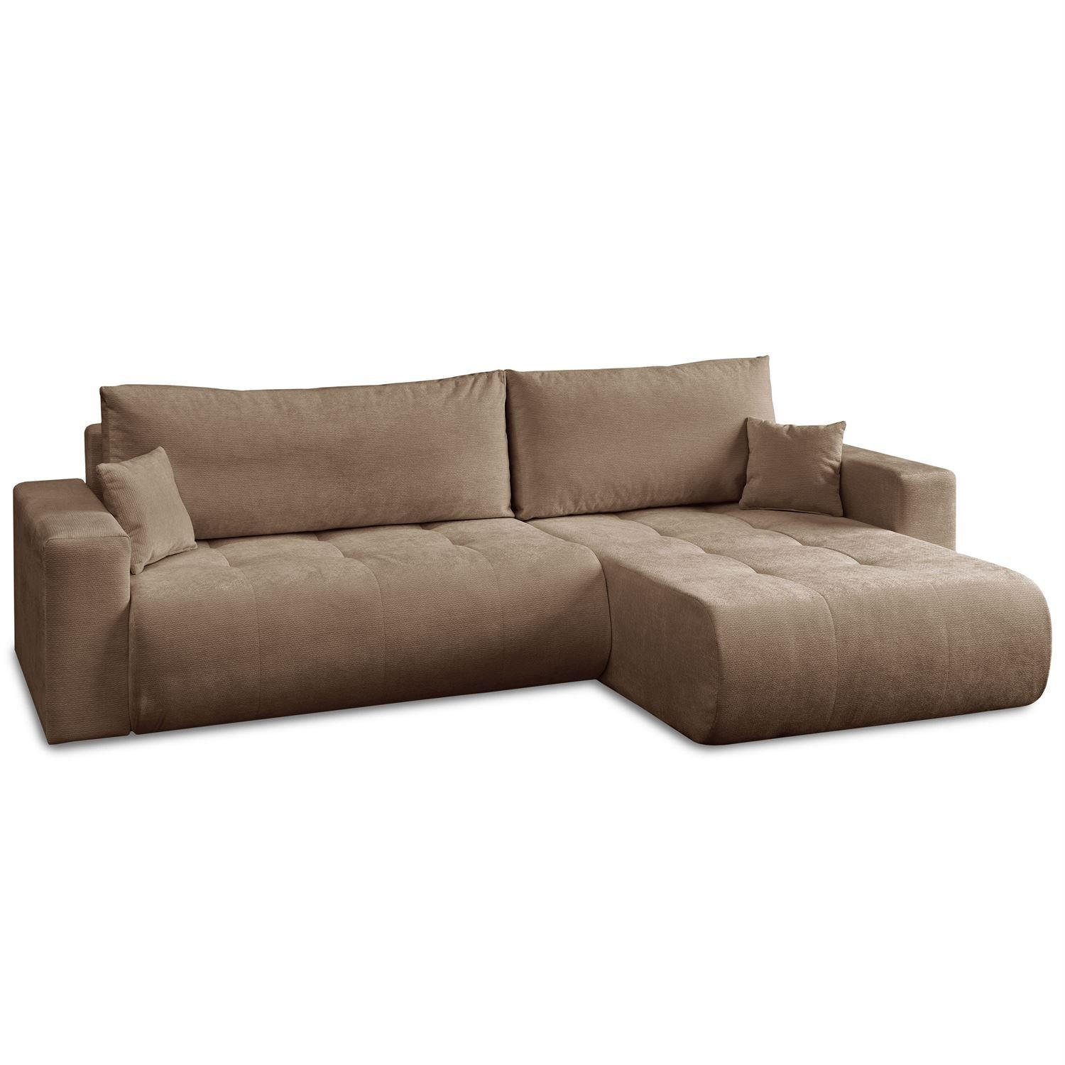 ECKSOFA CLOUD II XL mit Schlaffunktion Vibe 19 - Braun, Textil (280/152cm) - Lookway