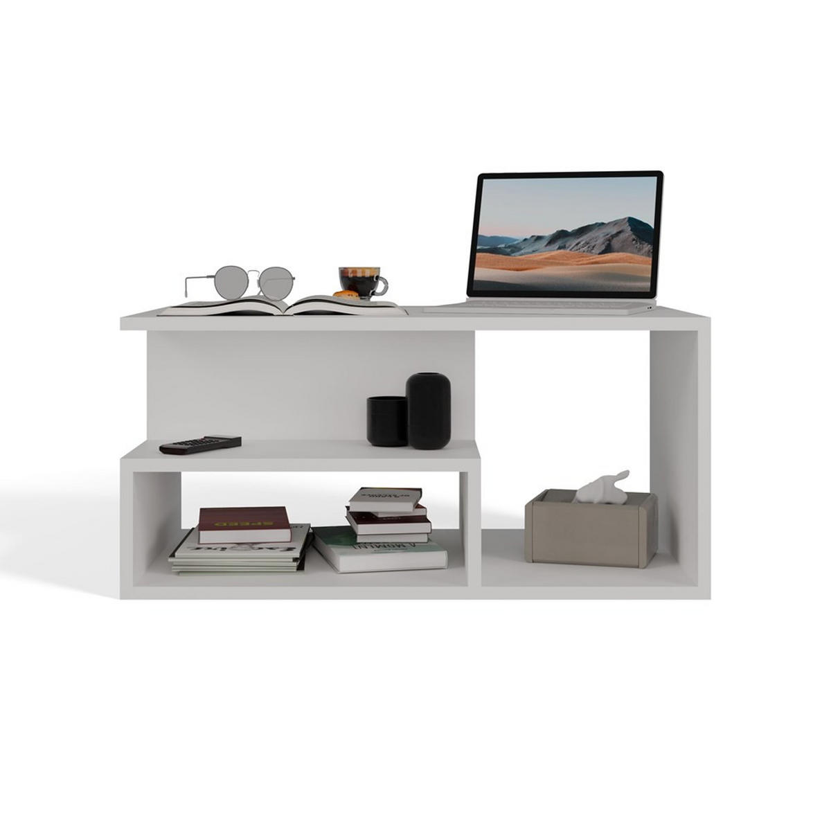 KONZOLOVÝ STOLÍK Biela 90/43/51 - biela, kompozitné drevo (51/90/43cm) - RAUMHIRSCH FURNITURE