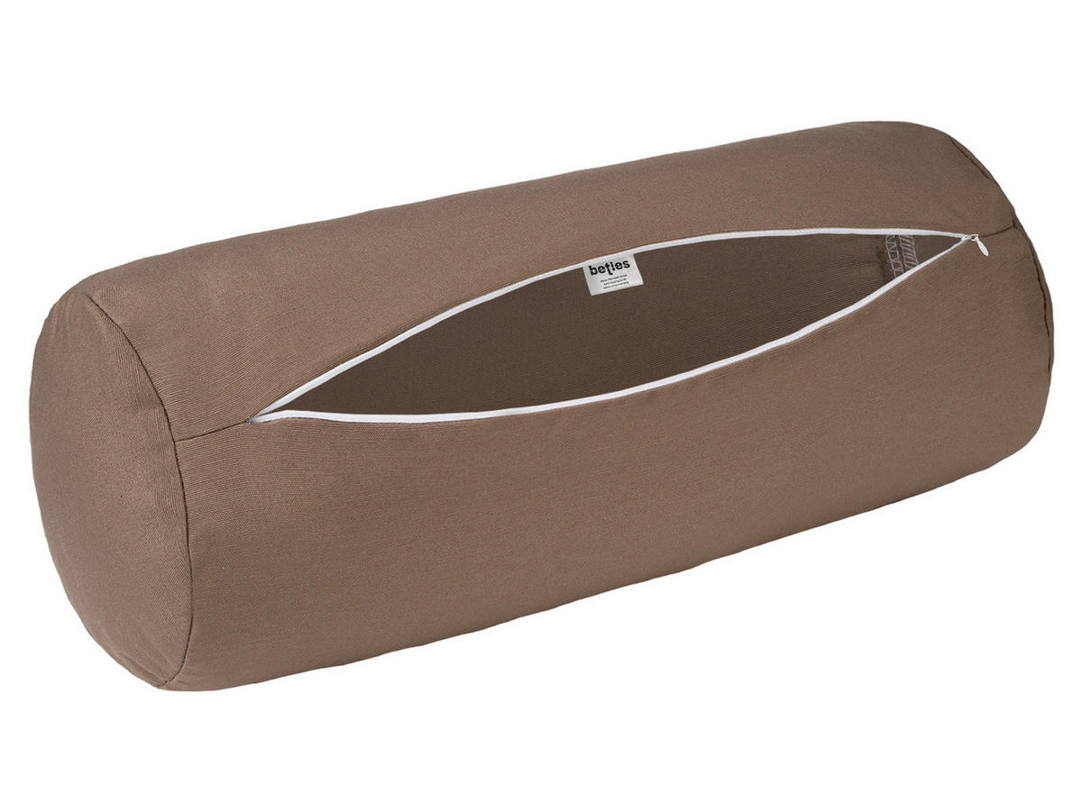 XL-NACKENROLLENHÜLLE Wunschton deep-taupe 25/70 cm - Braun, Textil (25/70cm) - beties Heimtextil