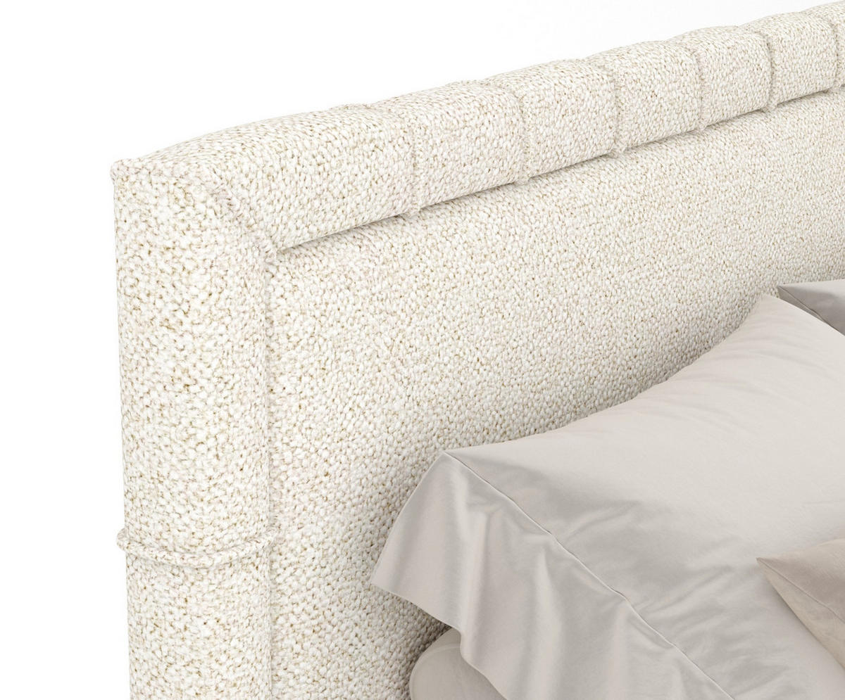 BOXSPRINGBETT Rimini Creme 160/200 cm mit Matratze und Topper - Creme/Naturfarben, Holz/Holzwerkstoff (160/200cm) - Maison de Reve