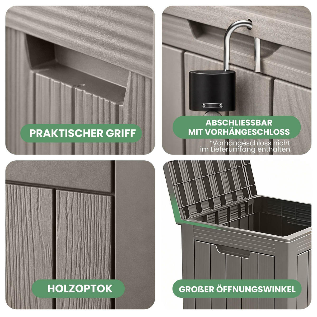 GARTENBOX 113L Grau - Grau, Kunststoff (46/58.5/43cm) - Akord