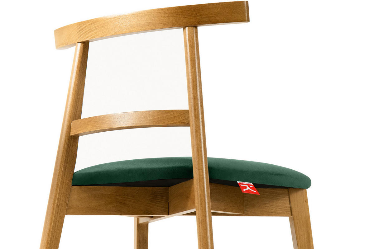 ESSTISCHSTÜHLE LILIO 2 St Vintage, Dunkelgrün / hell Eiche - Hellbraun/Dunkelgrün, Holz/Textil (47/76/45cm) - KONSIMO®