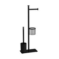 TOILETTENBÜRSTENHALTER – (Schwarz) 24 x 12 x 66 cm - Schwarz, Metall (12/66/24cm)