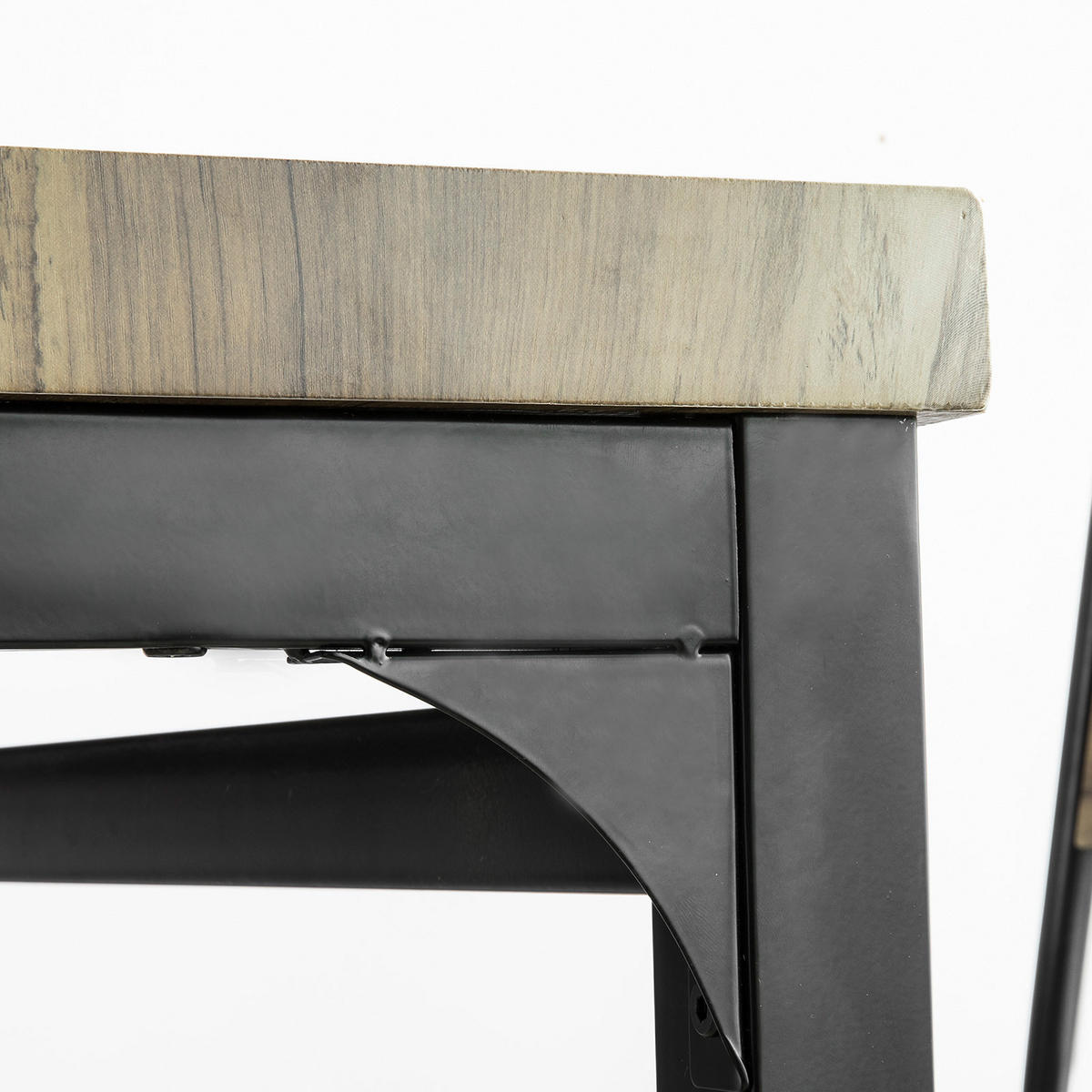 ESSTISCH + 4 x STÜHLE - Naturfarben, Holzwerkstoff/Metall (110/76/70cm) - SoBuy