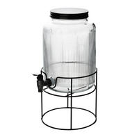 DÁVKOVAČ NÁPOJŮ, 4dílná sada - čirá, sklo (20/32/20cm) - Mondex