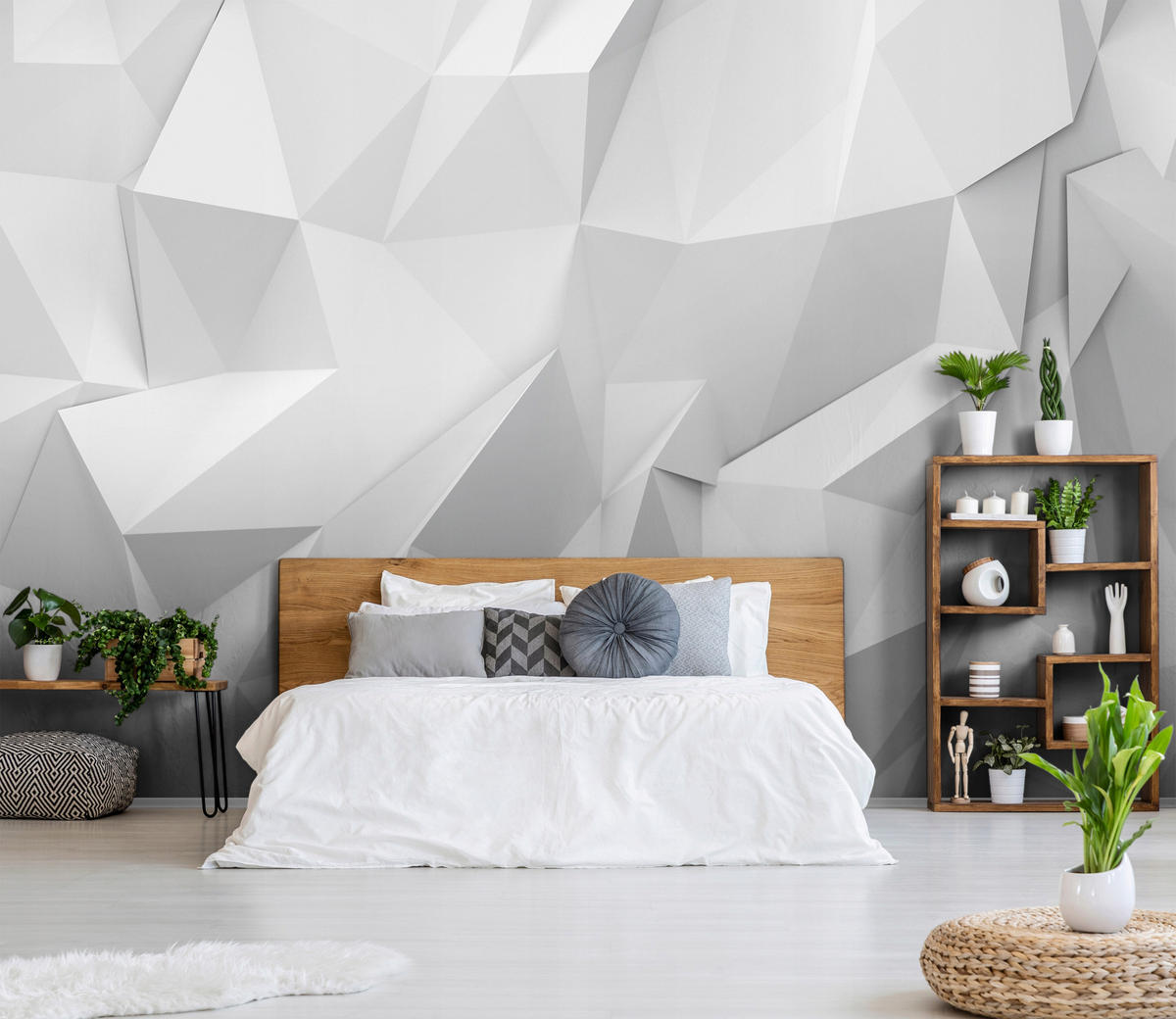 FOTOTAPETE 3D Abstrakt Grau 416x254 cm - Multicolor, Textil (416/254cm) - Wallarena