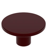 MÖBELKNOPF Bordeaux matt, Schrankknopf Astro Ø 36mm, Knopf modern - Bordeaux, Metall (3.6/1.9/1.9cm) - Livingpoint24