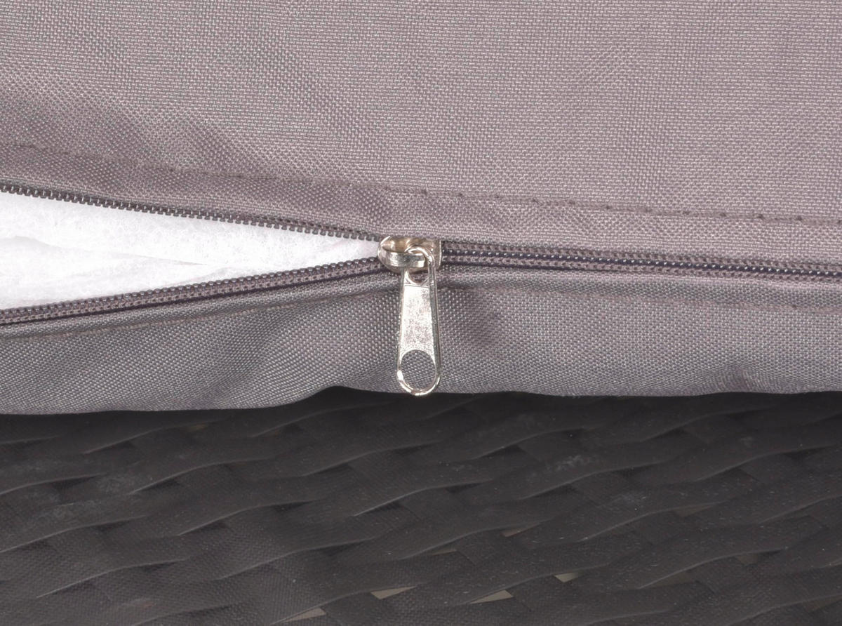 GARTEN-SITZGRUPPE Tilda 7-teilig Gartenmöbel-Set - Schwarz, Kunststoff - DELUKE