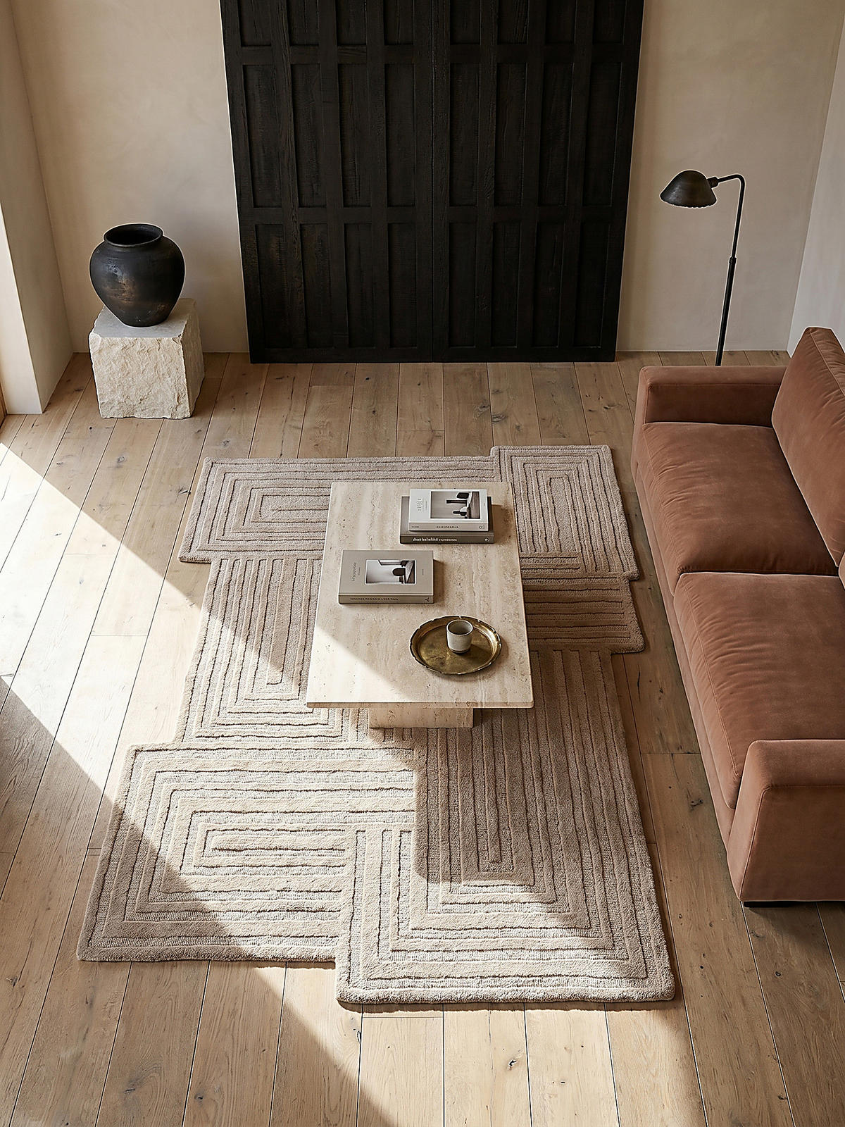 WOLLTEPPICH LEVEN, geometrisch, Natur, 160 x 230 cm - Beige, Textil (230/160cm) - KADIMA DESIGN