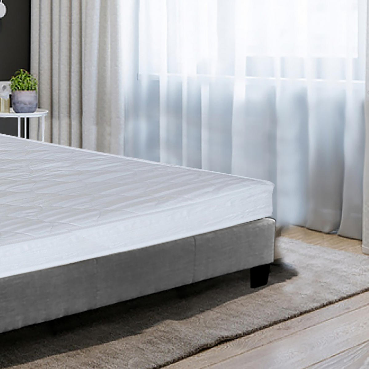 BETT DUBLIN mit Lattenrost / Bett 90x190 - Dunkelgrau - Dunkelgrau, Holzwerkstoff (90/190cm) - Weber Industries