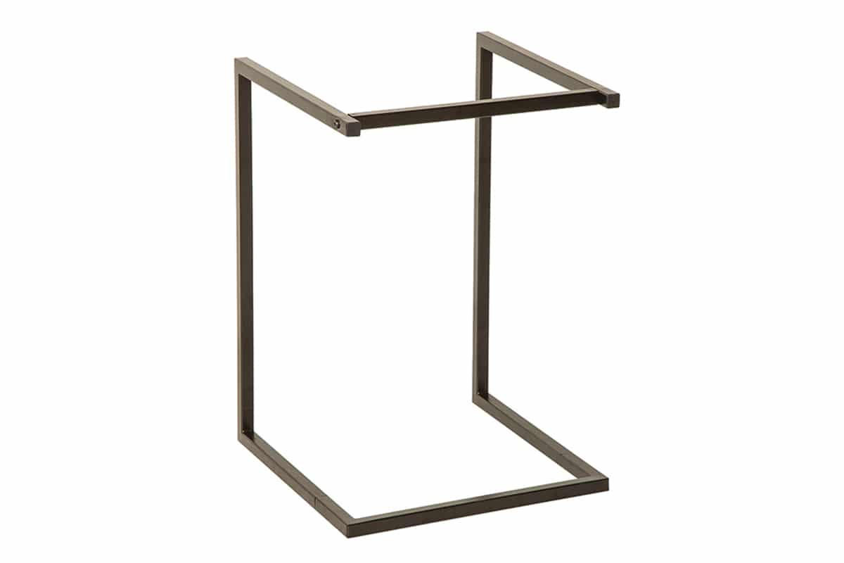 BEISTELLTISCH CIANO Akazie Schwarz 40cm - Schwarz/Braun, Holz/Metall (40/40/58cm) - riess-ambiente