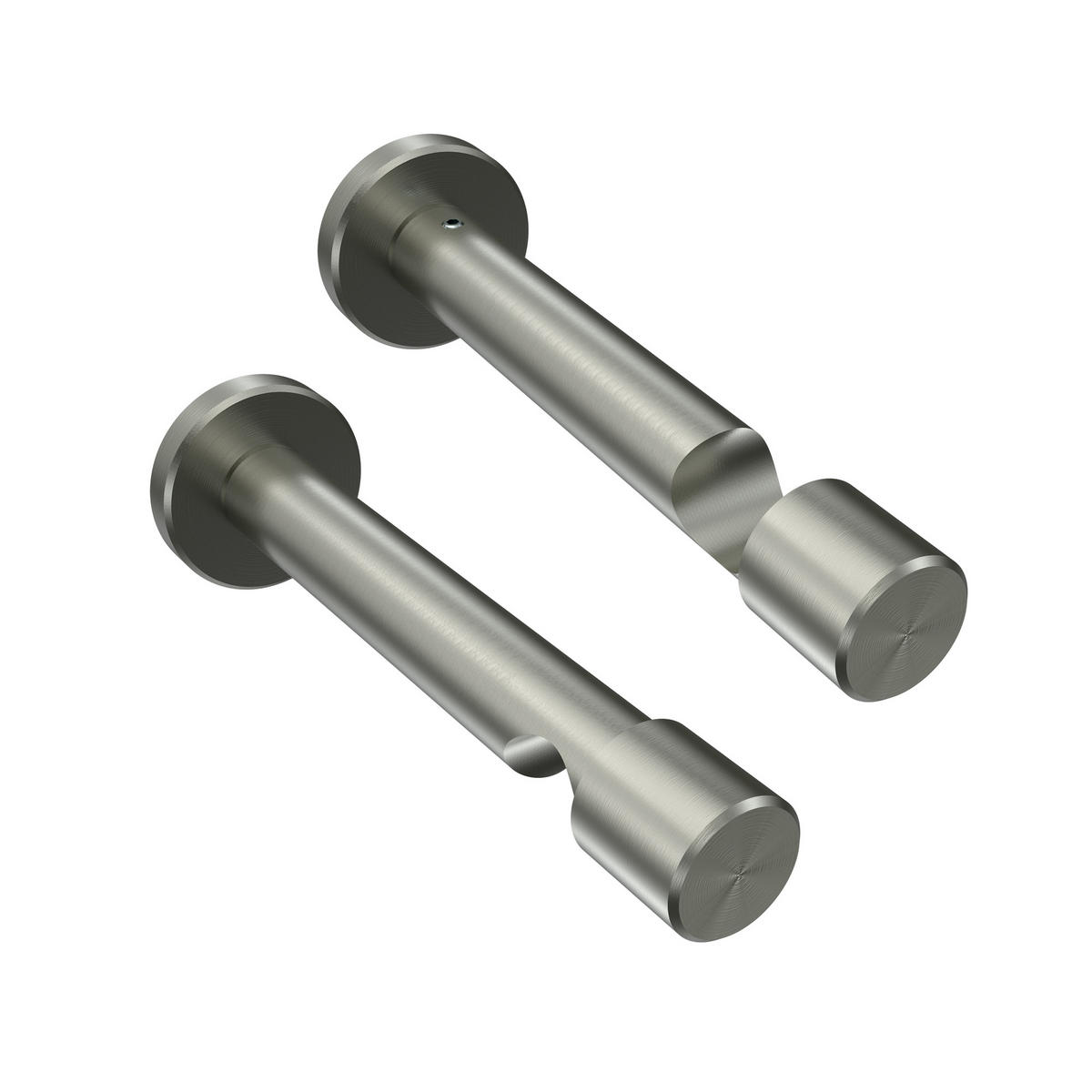 GARDINENSTANGE Prestige Luino 140 cm, 1-läufig (ohne Ringe), 20 mm Ø Edelstahl-Optik - Edelstahlfarben, Metall (140cm) - INTERDECO