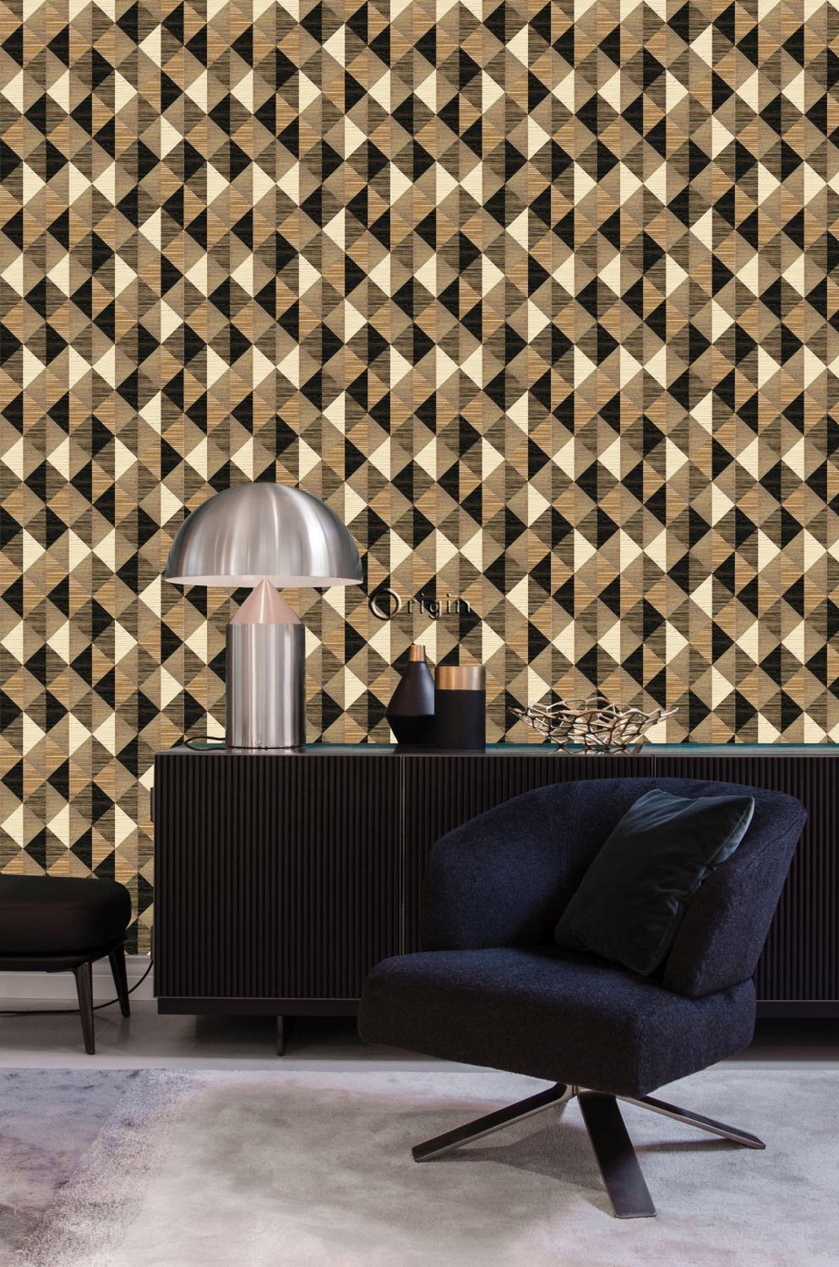 XXL-VLIESTAPETE 3D Grasmuster 50 x 900 cm - Braun, Papier (50/900cm) - Origin Wallcoverings