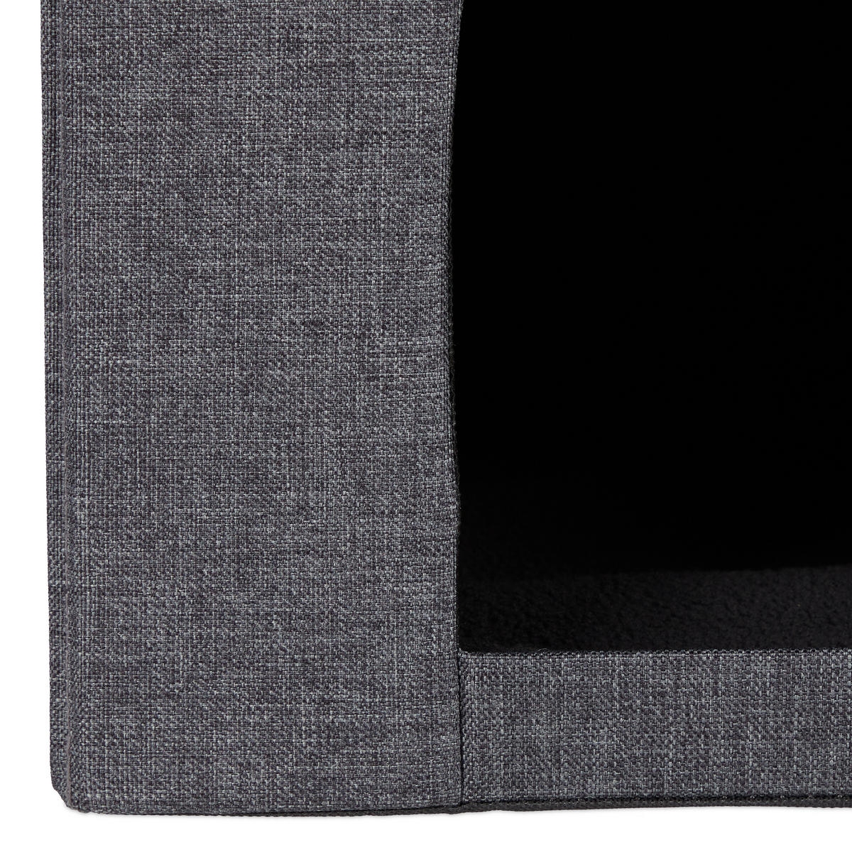 KATZENHÖHLE - Grau, Holzwerkstoff/Textil (74.5/38.5/37cm) - Relaxdays