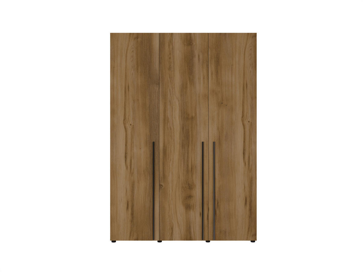 DREHTÜRENSCHRANK Arni Eiche Gold Barock - 150x206x60 cm - Eiche Artisan, Holzwerkstoff (150/206/60cm) - Ravio