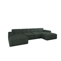 ECKSOFA Siena U ein Stil, der zum Entspannen einlädt, Stoff Velo Grün - Grün, Holz/Textil (344/73/165cm) - Kaiser Möbel
