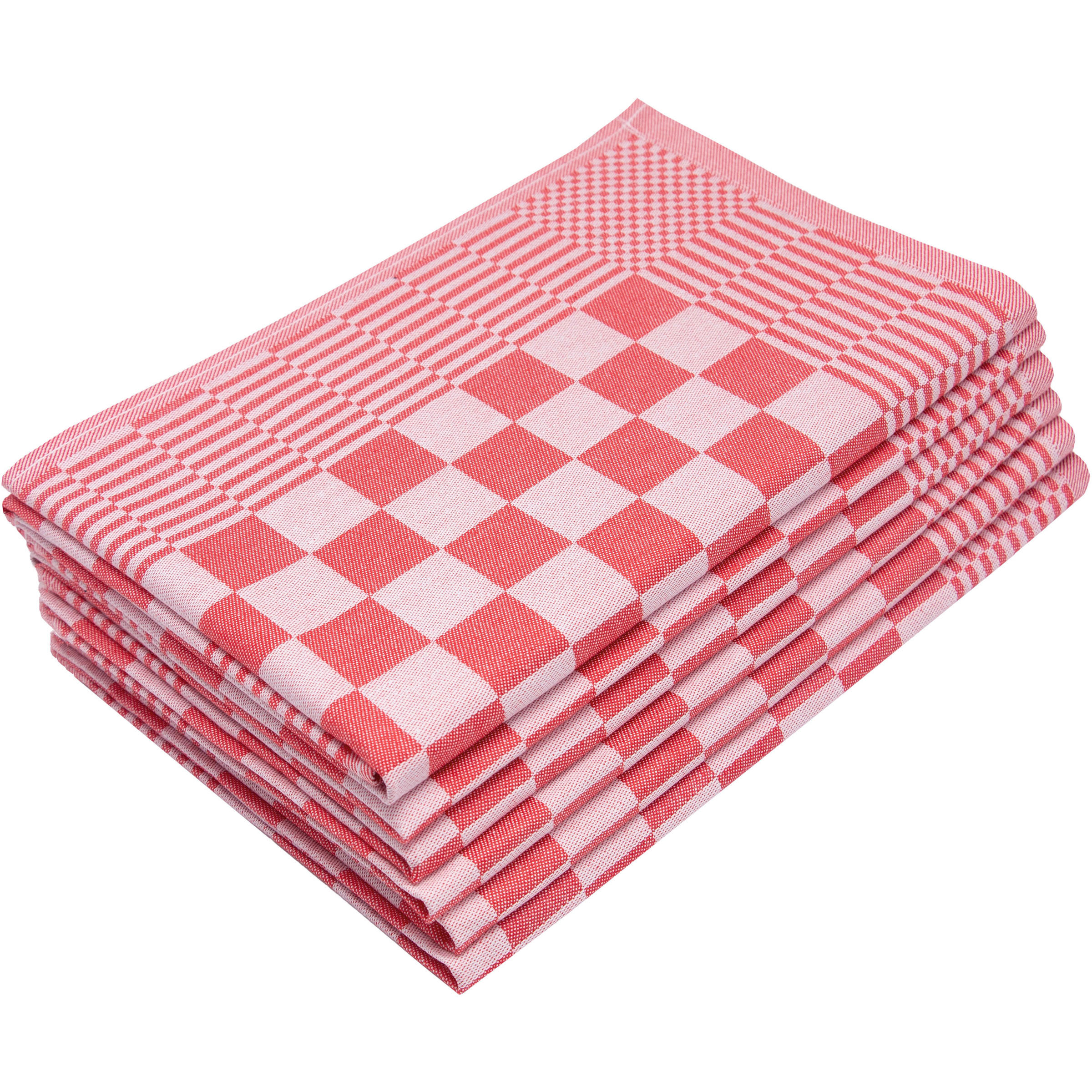 GESCHIRRTÜCHER, 6er-Set, 65x65 cm, 100% Baumwolle, Rot - Rot, Textil (65/65cm) - Zollner