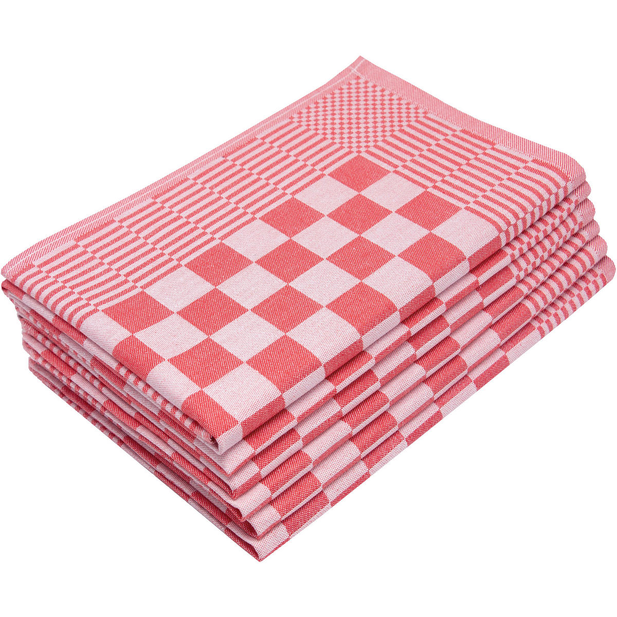 GESCHIRRTÜCHER, 6er-Set, 65x65 cm, 100% Baumwolle, Rot - Rot, Textil (65/65cm) - Zollner