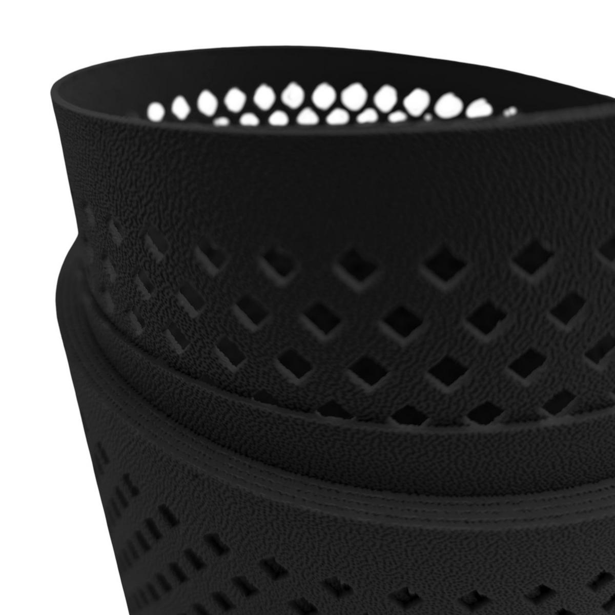 SICHTSCHUTZSTREIFEN Premium Gelocht Diamant-Muster für Doppelstabmatten Schwarz 26m - Schwarz, Kunststoff (2600/19cm) - ZAUN|ZU