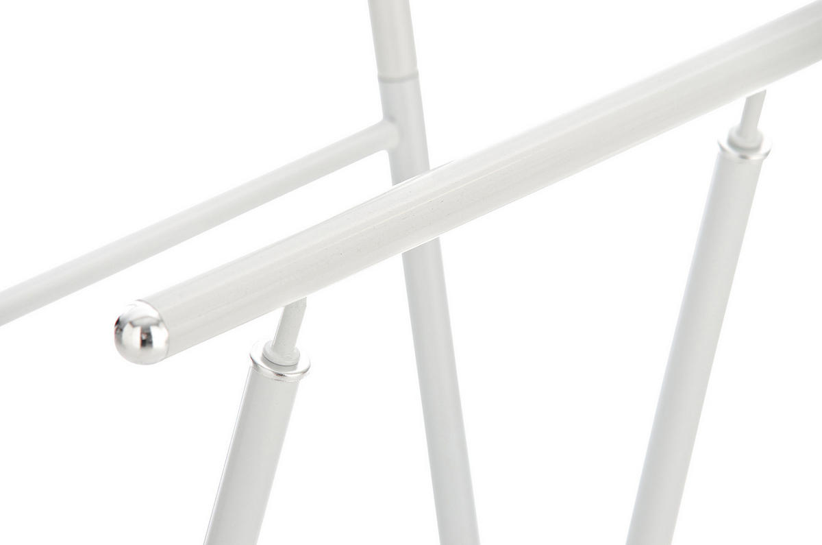 HERRENDIENER Metall weiß - Weiß, Metall (40/110/35cm) - CLP