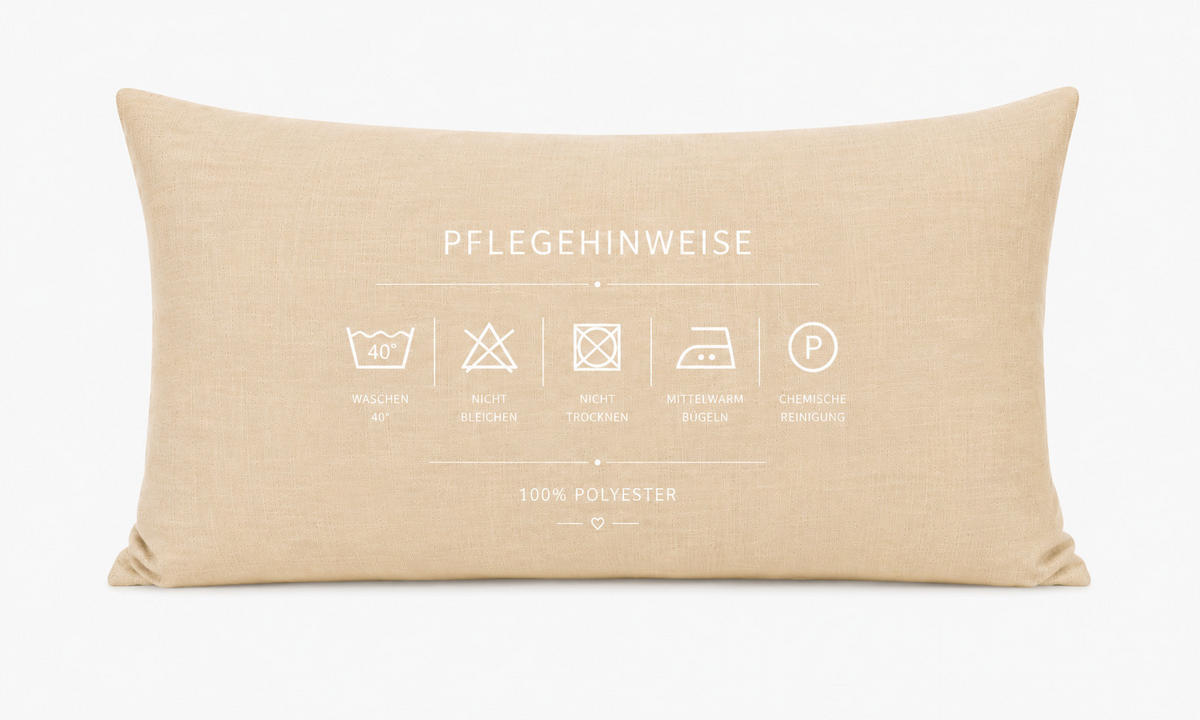 KISSENBEZUG Leinenoptik 40/60 cm Creme - Creme, Textil (40/60cm) - TiborTex