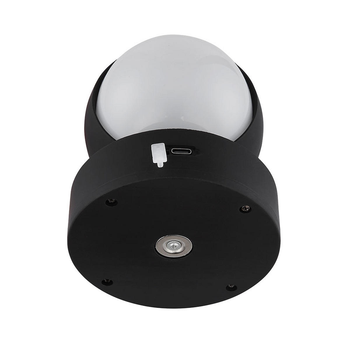 WANDLEUCHTE RANDI, Schwarz, LED, Akku, Touchdimmer, 2er Set - Schwarz, Kunststoff (12.5/10/10cm) - Globo Lighting