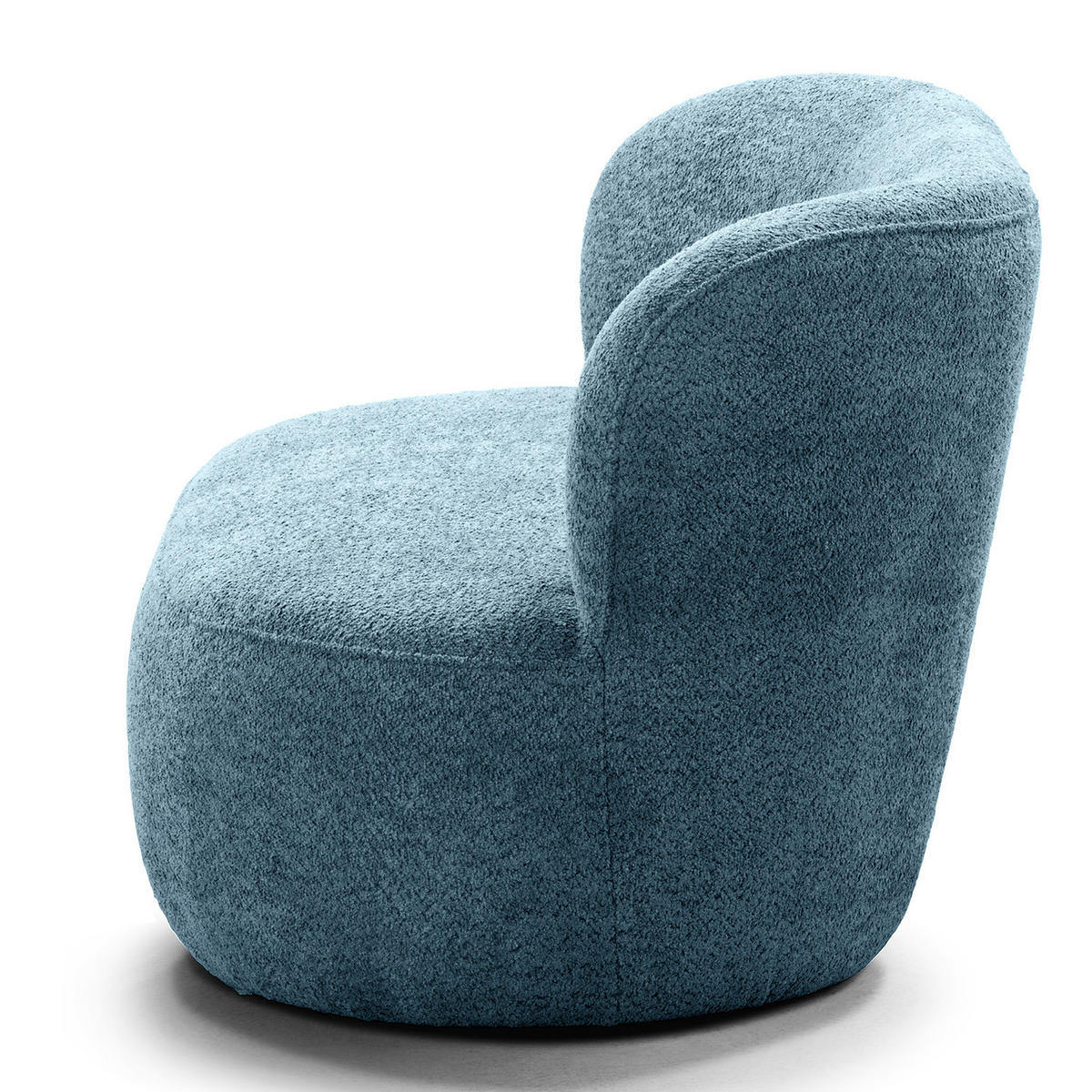 1,5-SITZER SOFA - Schwarz/Hellblau, Kunststoff/Textil (134/75/84cm) - home24