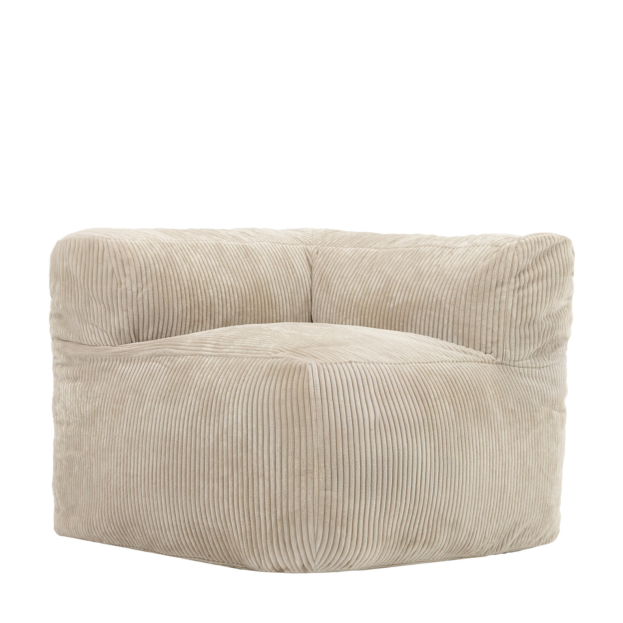 SITZSACK-ECKSESSEL ZEN modular Cord - Beige, Textil (100/68/100cm) - icon