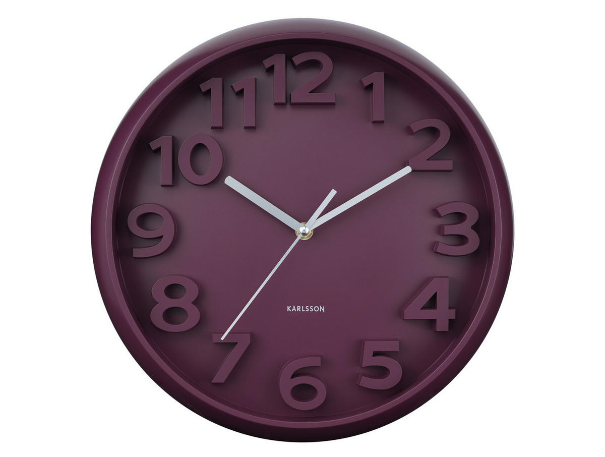 WANDUHR Elevated Ø33,5 cm - Lila, Kunststoff (33/5/33cm) - Karlsson
