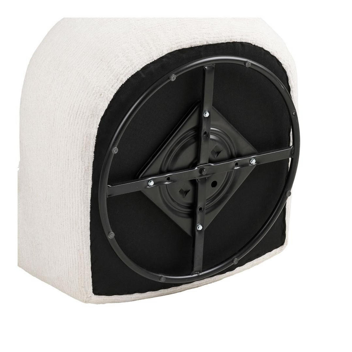 SESSEL, Dina, Cremeweiß, Metall / Polyester, 74 x 67 x 70 cm - Creme, Textil/Metall (74/70/67cm) - ebuy24