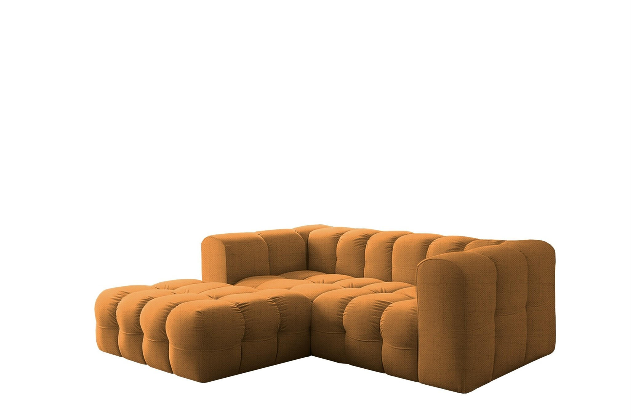 ECKSOFA Solvie Xs In Moly - Orange, Holzwerkstoff/Textil (193/239cm) - Fun Möbel
