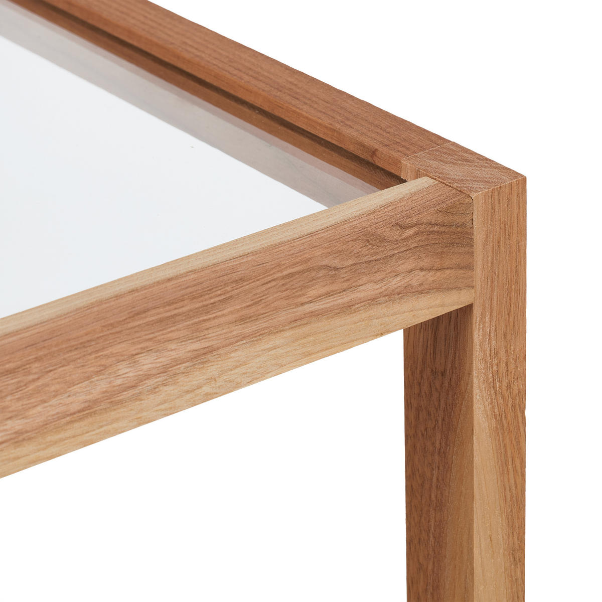 BEISTELLTISCH - Hellbraun, Glas/Holz (40/60/35cm) - Relaxdays