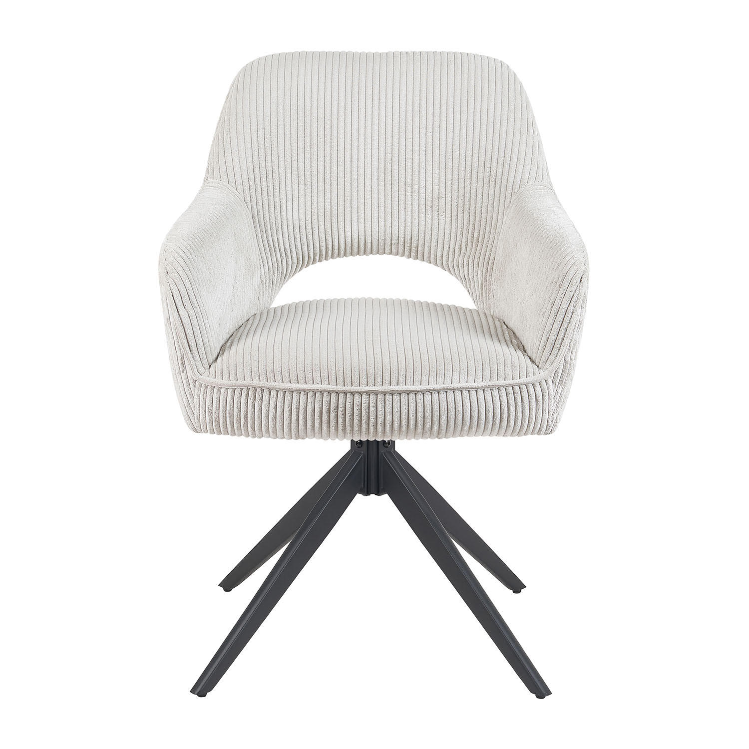 DREHSTUHL Mika-Nils - Hellgrau/Schwarz, Textil/Metall (60/87/65cm) - DUBI Möbel