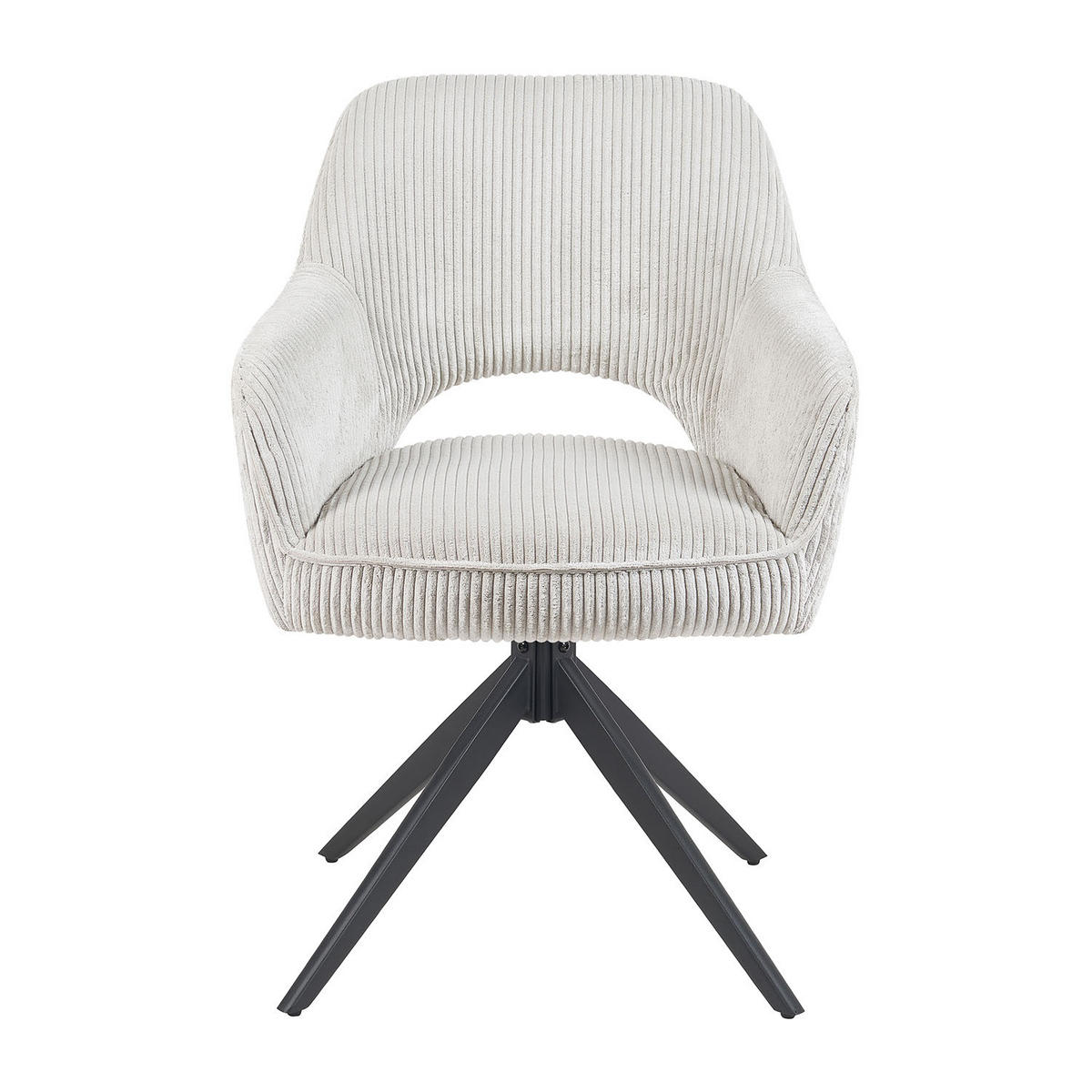 DREHSTUHL Mika-Nils - Hellgrau/Schwarz, Textil/Metall (60/87/65cm) - DUBI Möbel
