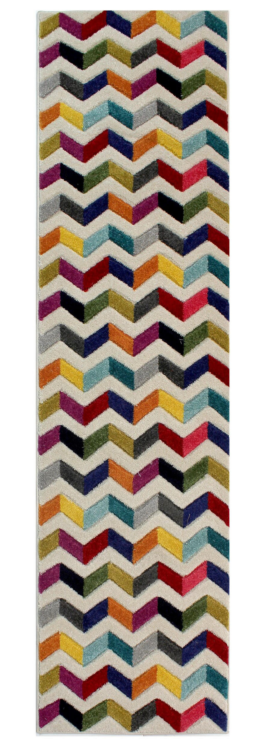 TEPPICH Bunt-Design, geometrisch MEON JOSH, Multi 66x300 cm - Multicolor, Textil (66/300cm) - KADIMA DESIGN